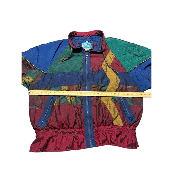 Vtg Climate Zone Track Suit Jacket And Pants Womens 22w Nylon 80s 90s Metallic - Picture 4 of 16